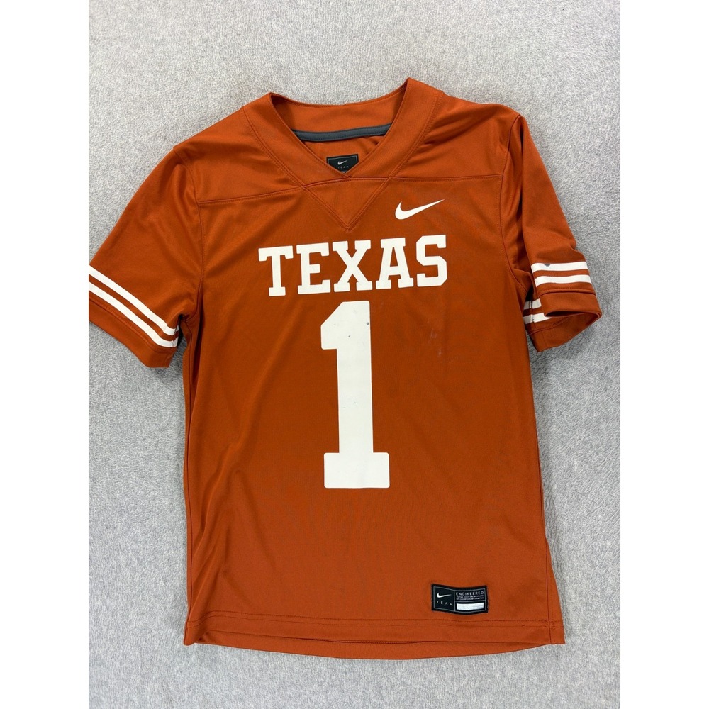Texas Longhorns Nike Screened Logo Stadium Football Jersey (#1) Men's Small